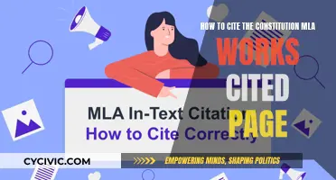 Citing the Constitution: MLA Works Cited