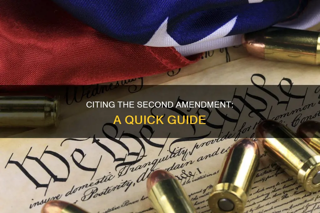 how to cite the constitution second amendment