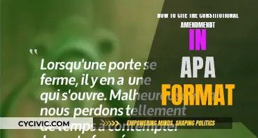 Citing Constitutional Amendments: APA Style Guide