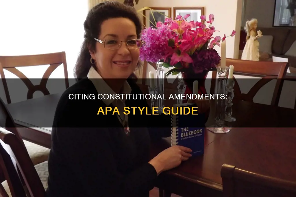 how to cite the constitutional amendmendt in apa format