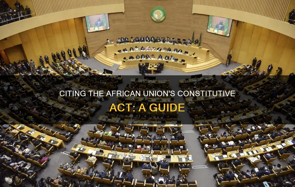how to cite the constitutive act of the african union