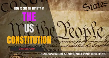 Citing the US Constitution: A Comprehensive Guide