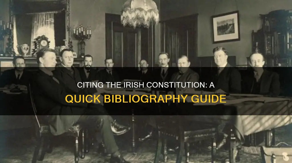 how to cite the irish constitution in a bibliography