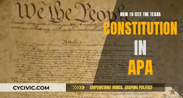 Citing Texas Constitution: APA Style Guide