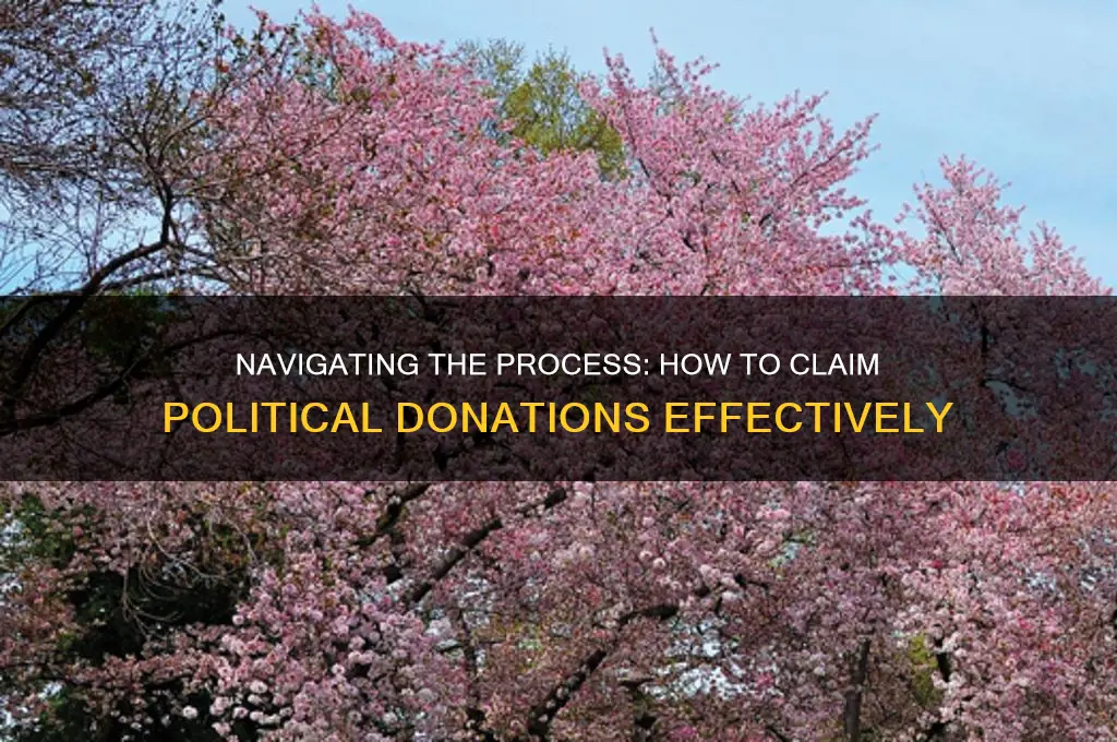 how to claim political donations