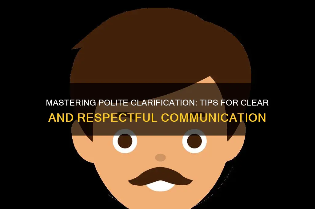 how to clarify something politely