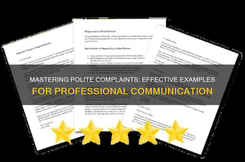 how to complain politely example