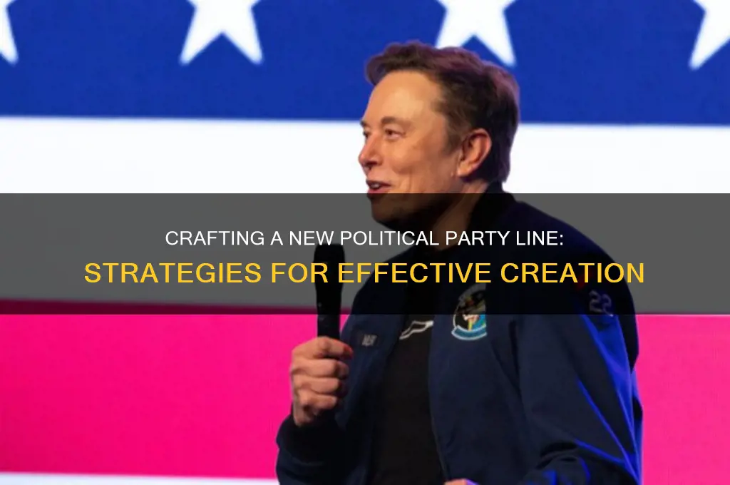 how to create a new political party line
