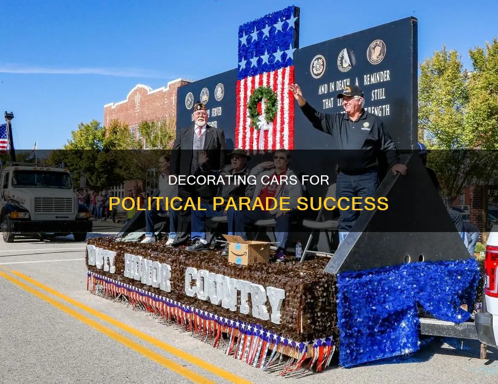 how to decorate a car for a parade political campaign