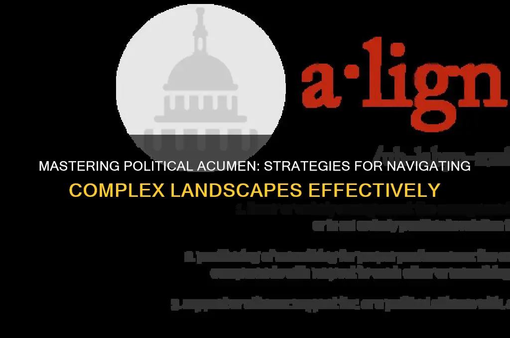 how to demonstrate political acumen