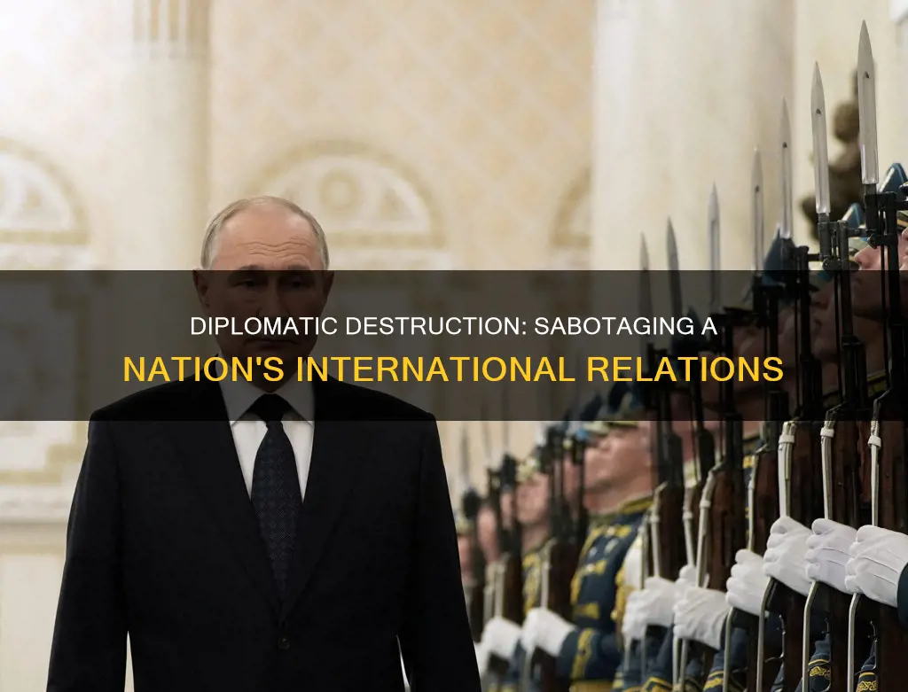 how to destroy a country diplomacy in international relations