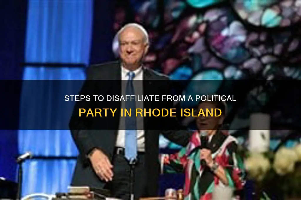 how to disaffiliate from a political party in ri