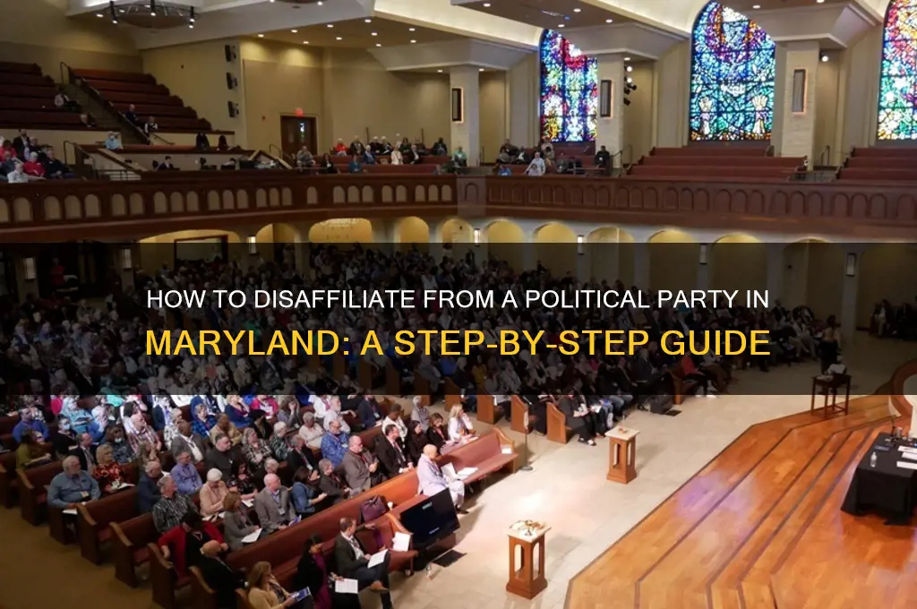 how to disaffiliate from a political party maryland