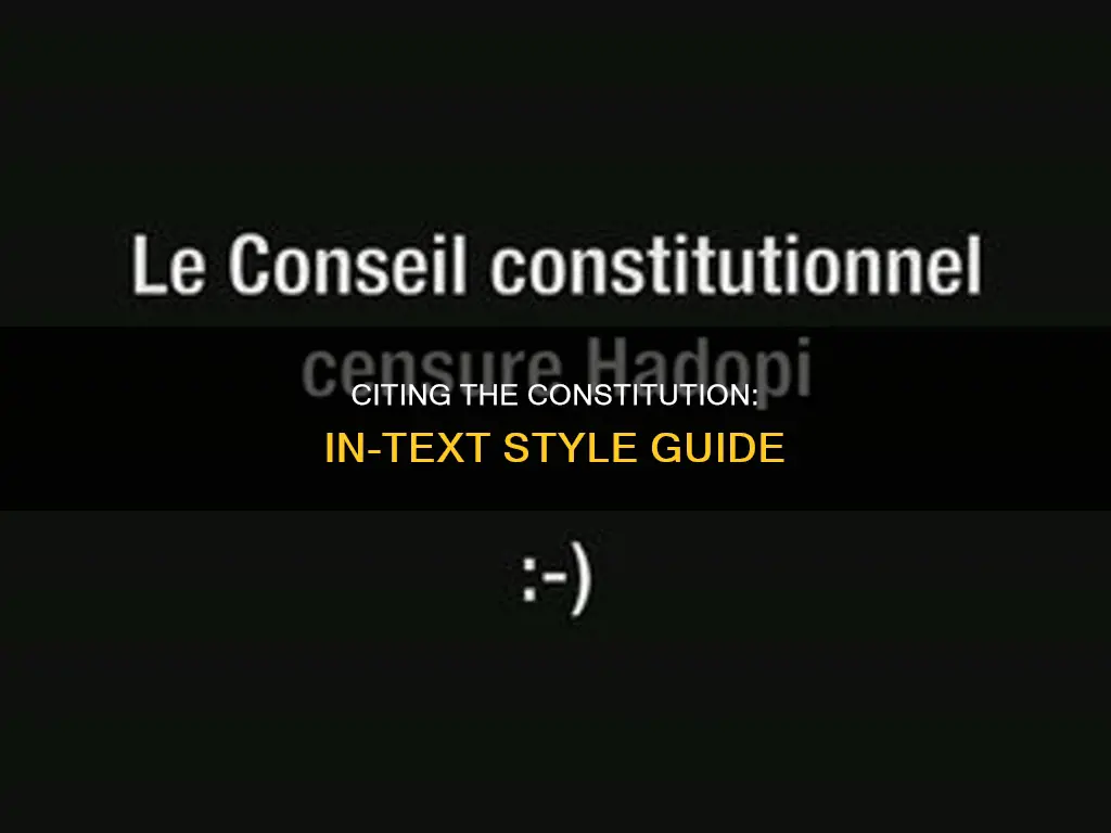 how to do in text citation for the constitution