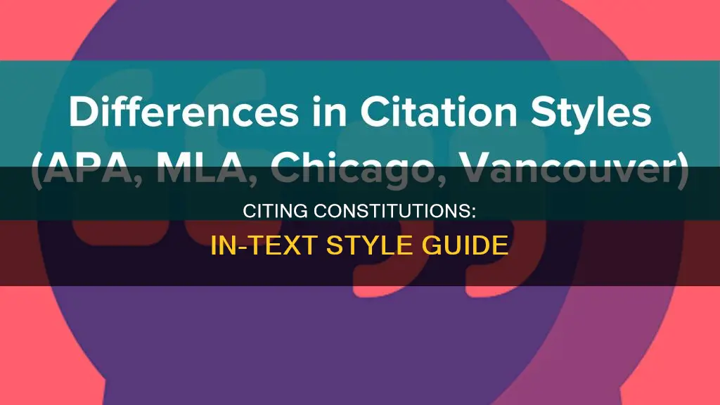 how to do in text citation of constitutions italizcize