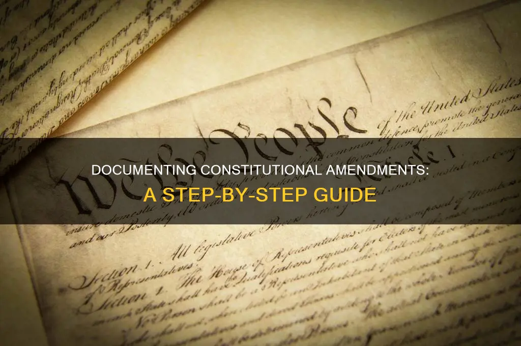 how to document constitution amendments
