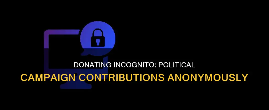how to donate anonymously to political campaign