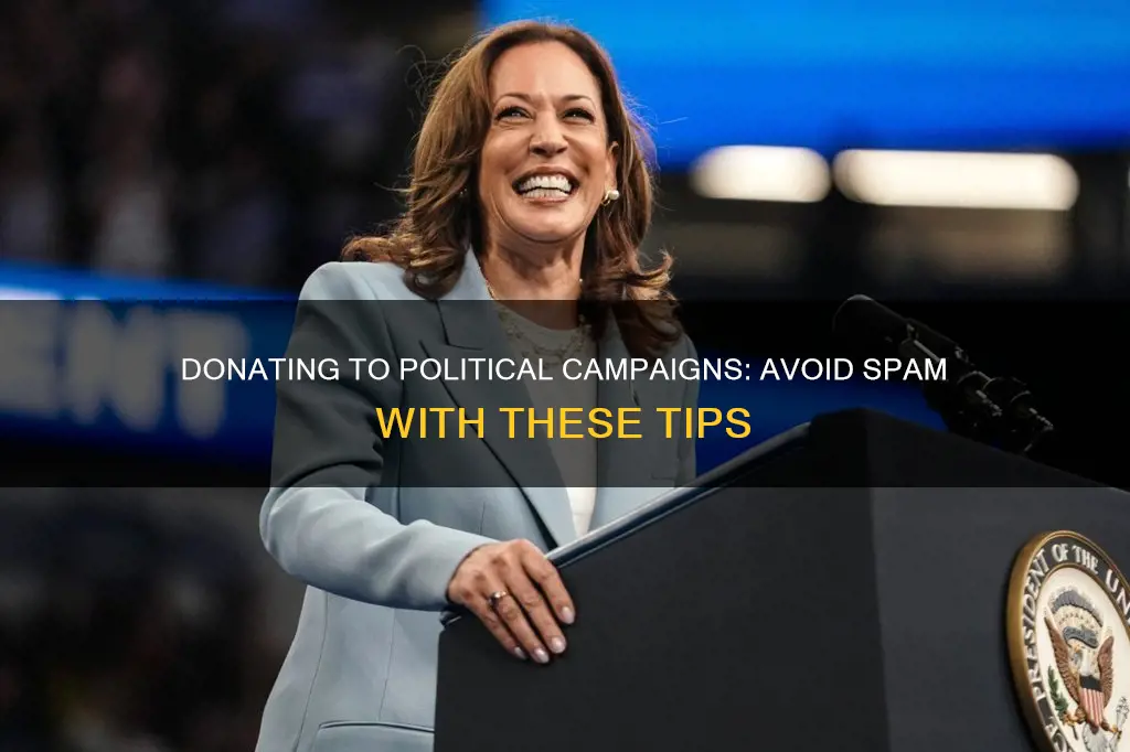 how to donate to political campaign without getting spam