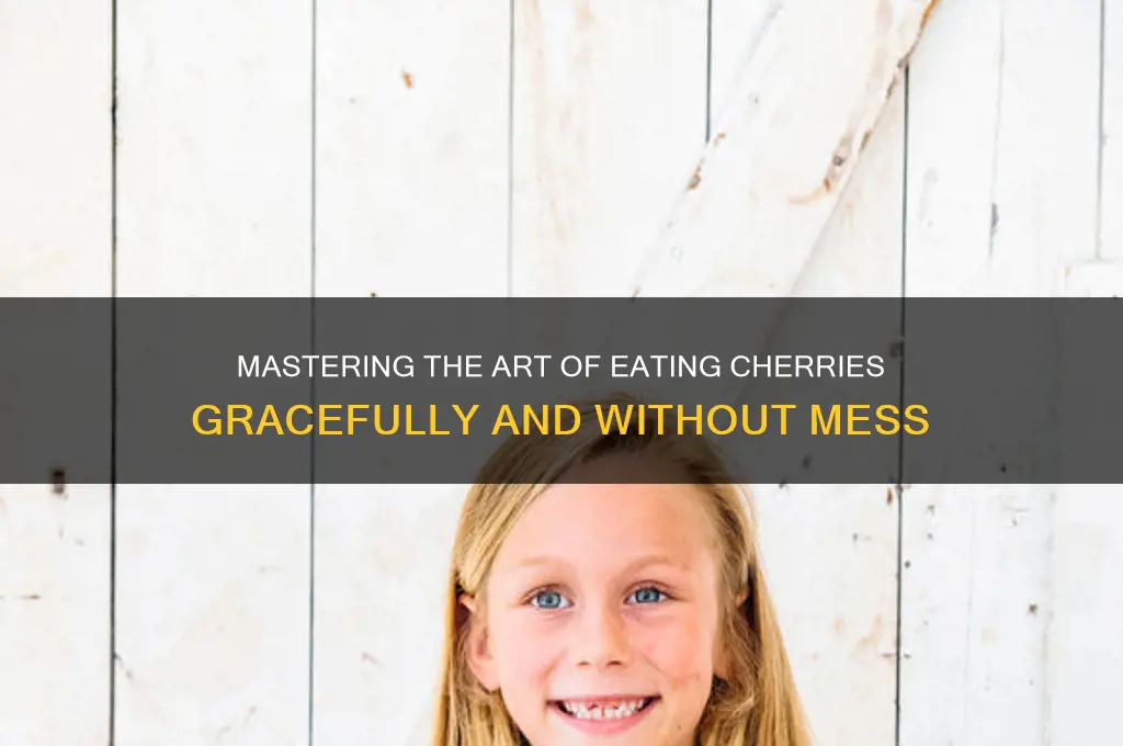 how to eat cherries politely