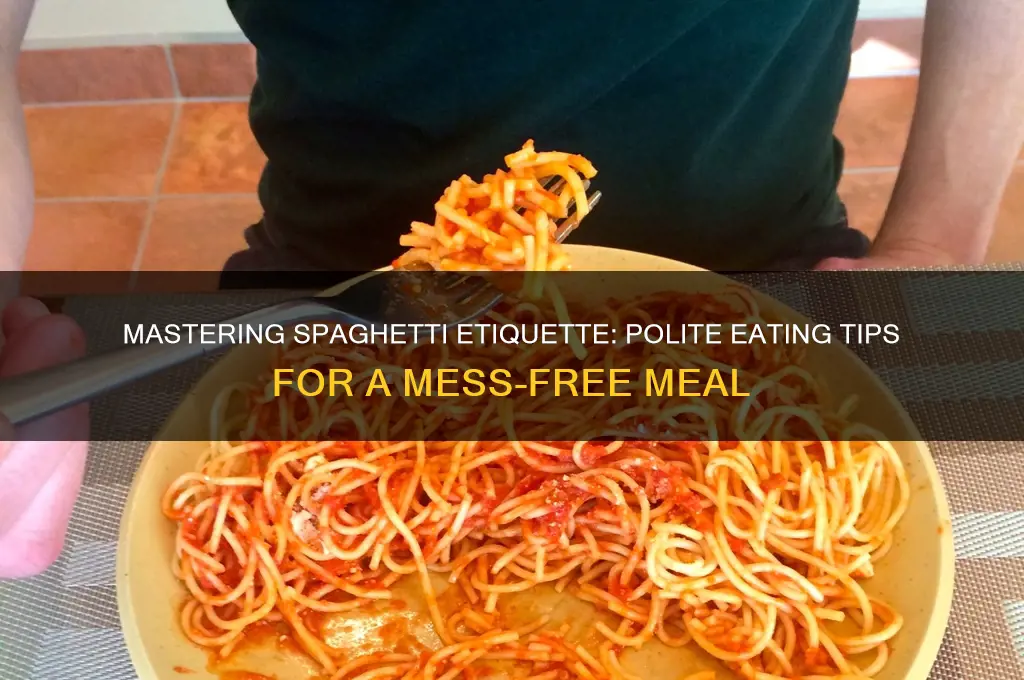 how to eat spaghetti politely