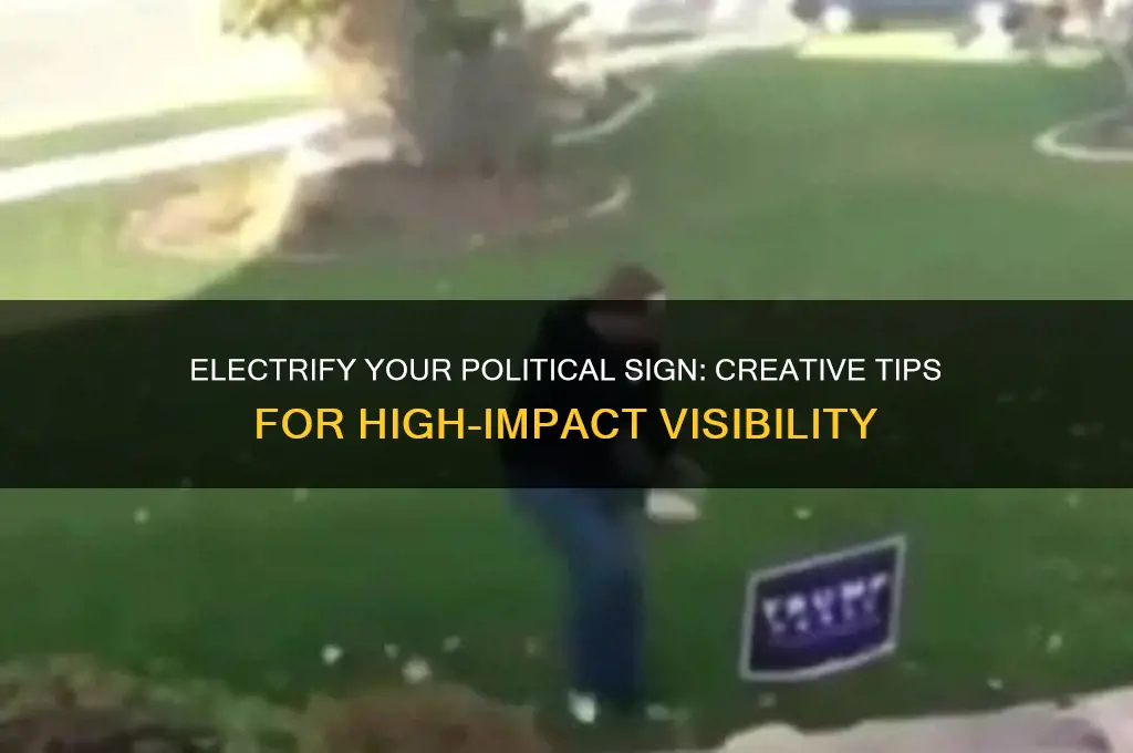 how to electricfy political sign