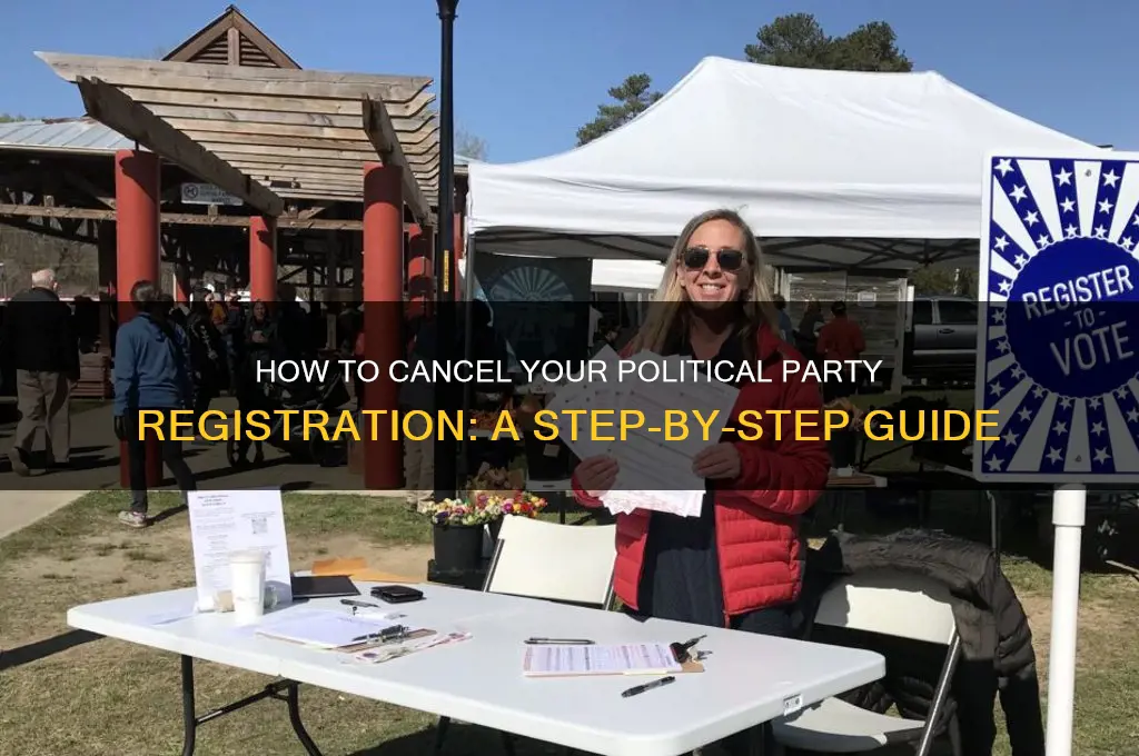 how to end registration with a political party