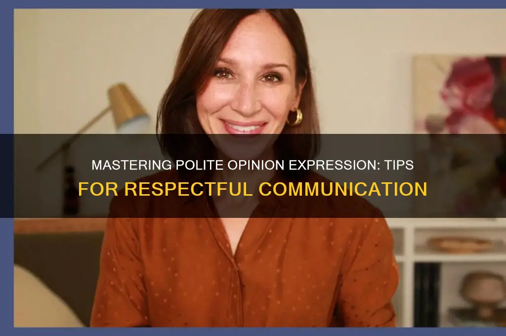how to express opinion politely