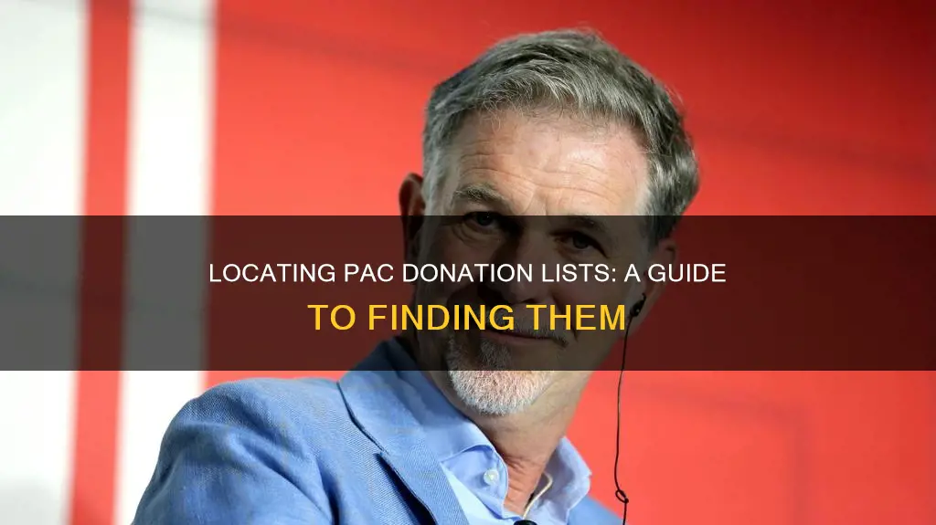 how to find a pac donaition list