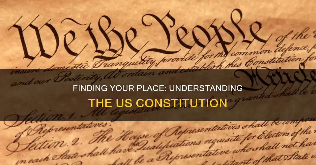 how to find a spot in the constitution
