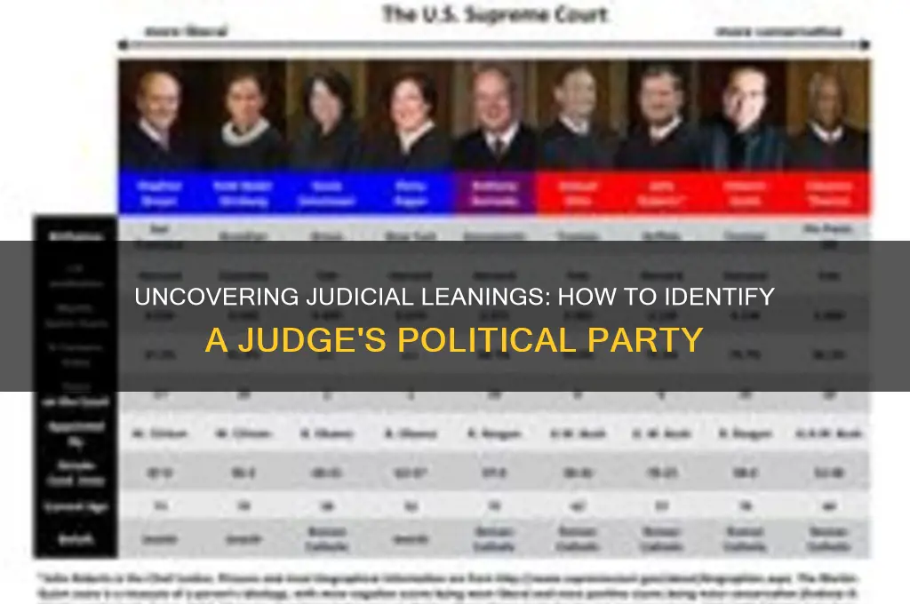how to find out a judges political party