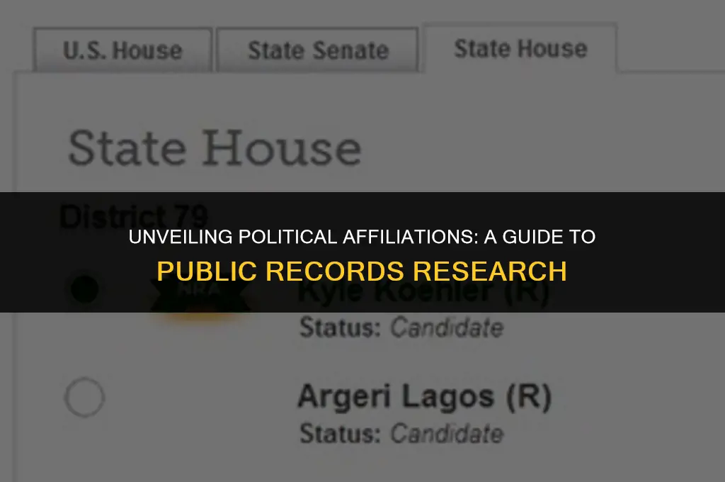 how to find political affiliation in public records