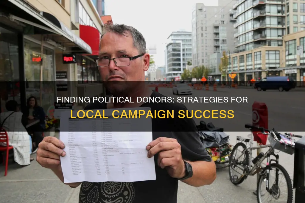 how to find political donors for local campaigns