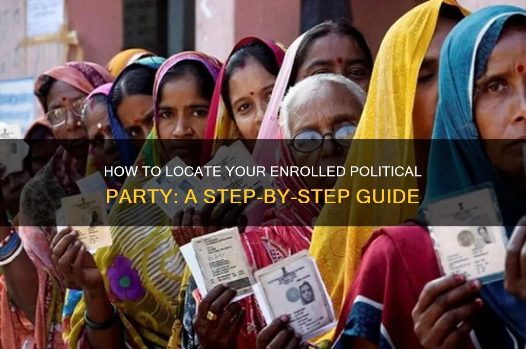 how to find political party enroled