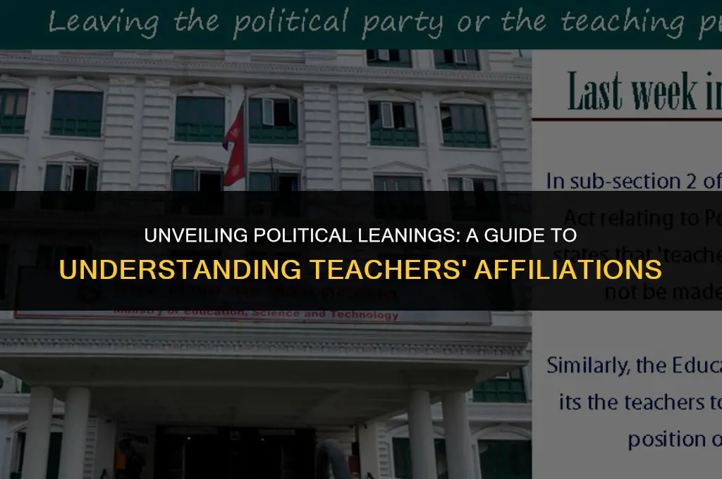 how to find teachers political affiliation