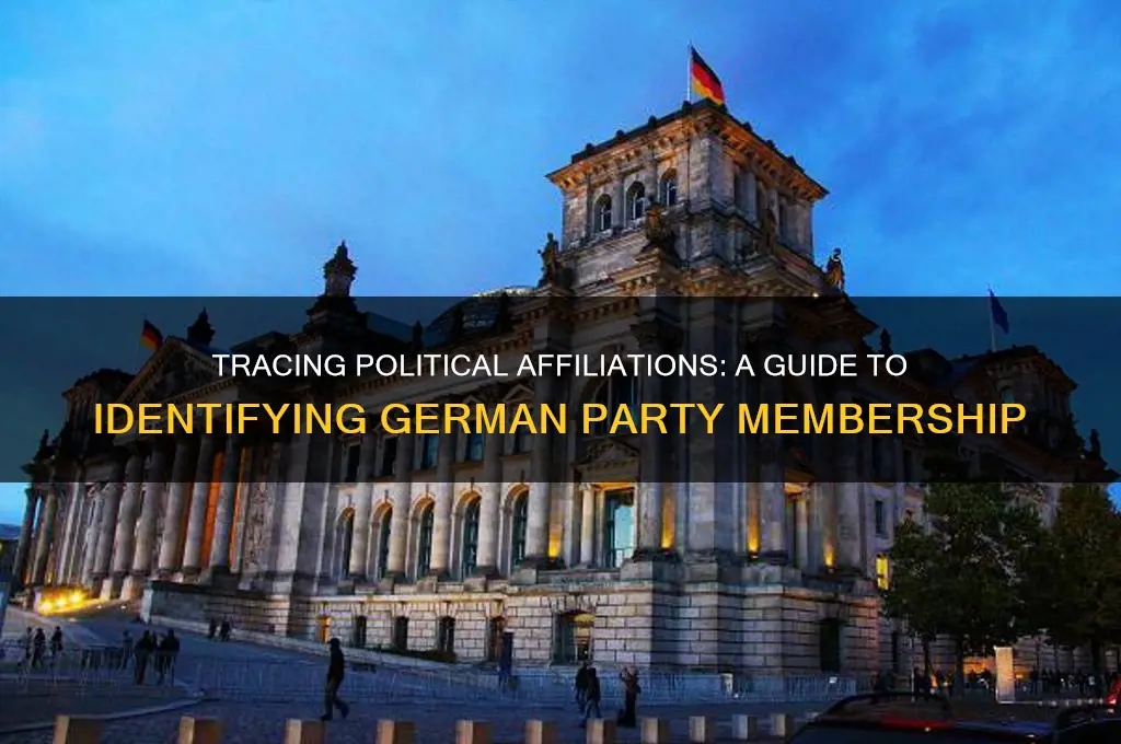 how to find what political party someone belonged to germany