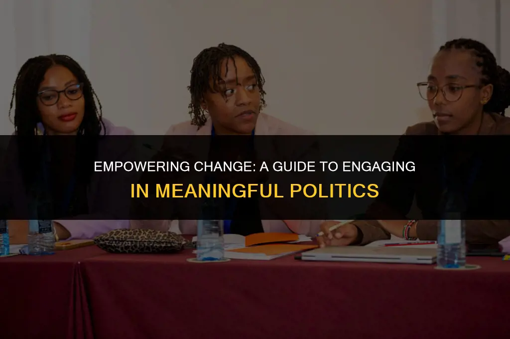 how to get involved in politics that matter to you