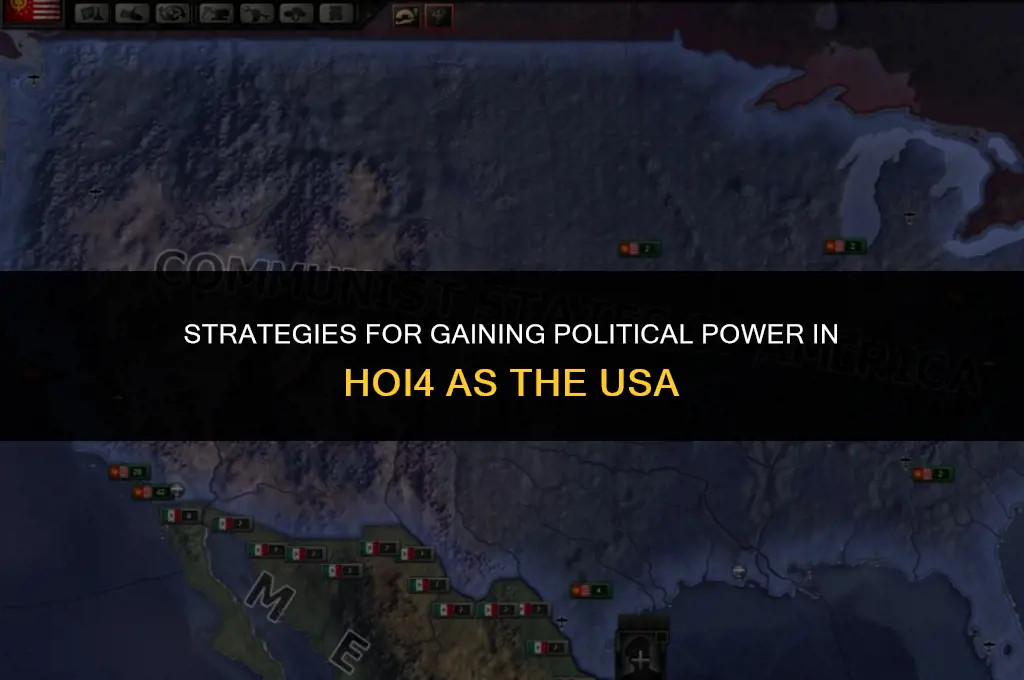 how to get political power as us in hoi4