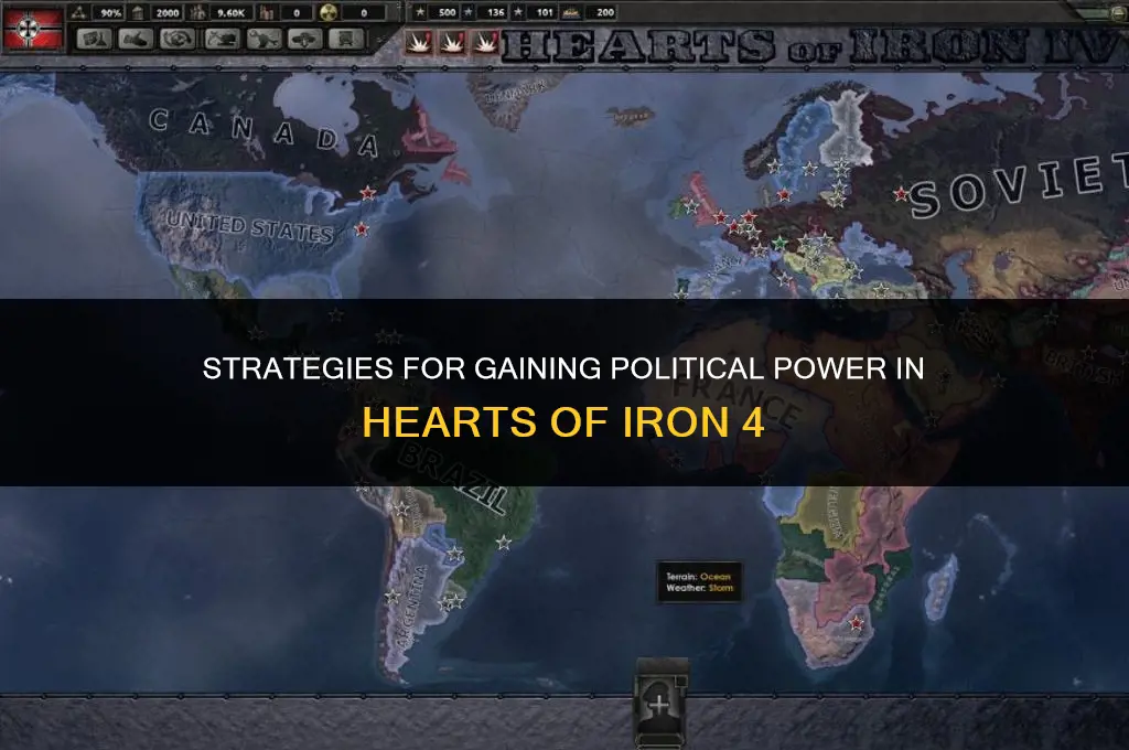 how to get political power hearts of iron 4