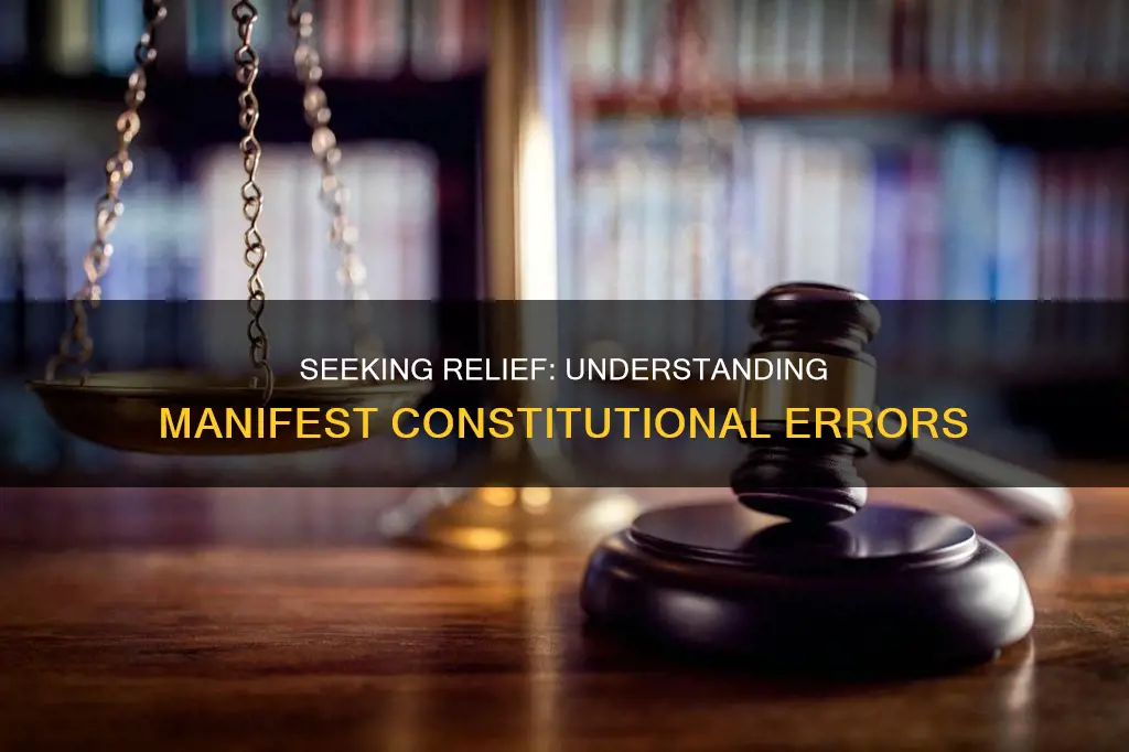 how to get relief from manifest constitutional error and injustices