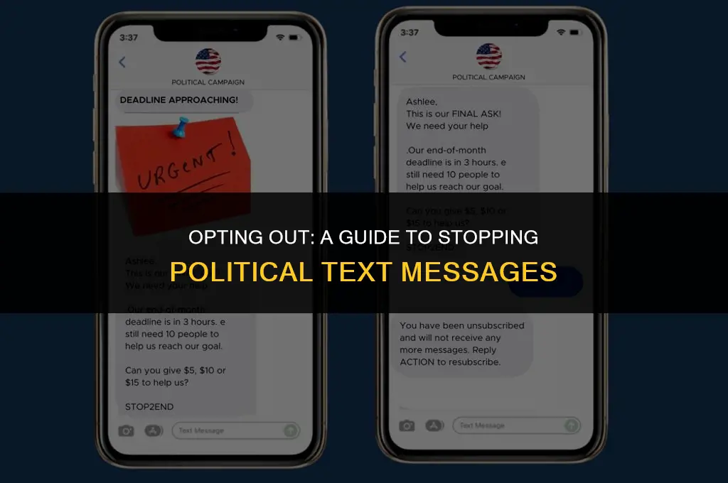 how to get removed from political text messages