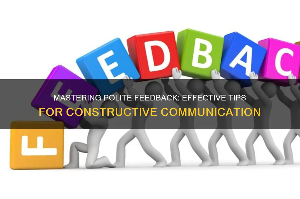 how to give feedback politely