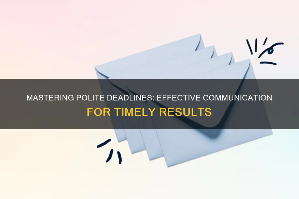 how to give polite deadline