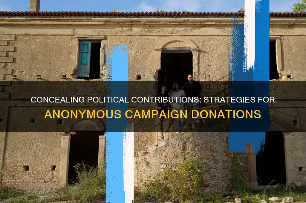 how to hide political donations