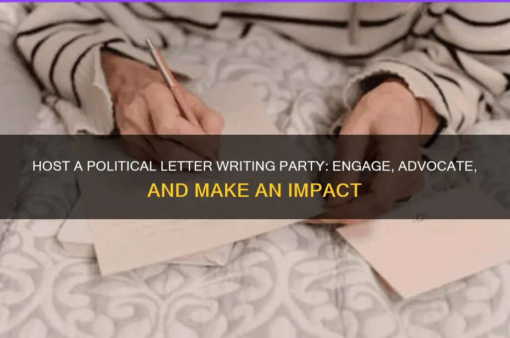 how to host a political letter writing party