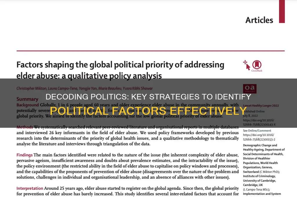 how to identify political factors
