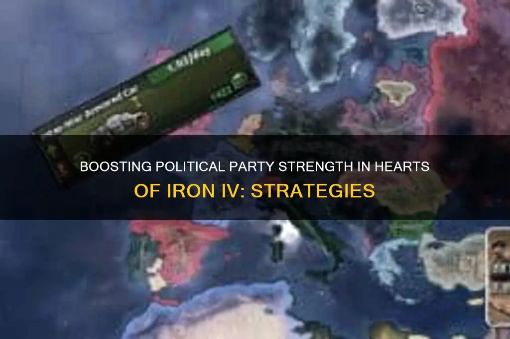 how to increase a political party in hoi4