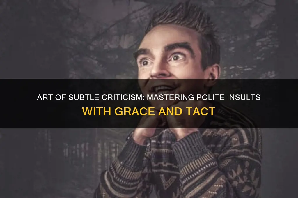 how to insult politely