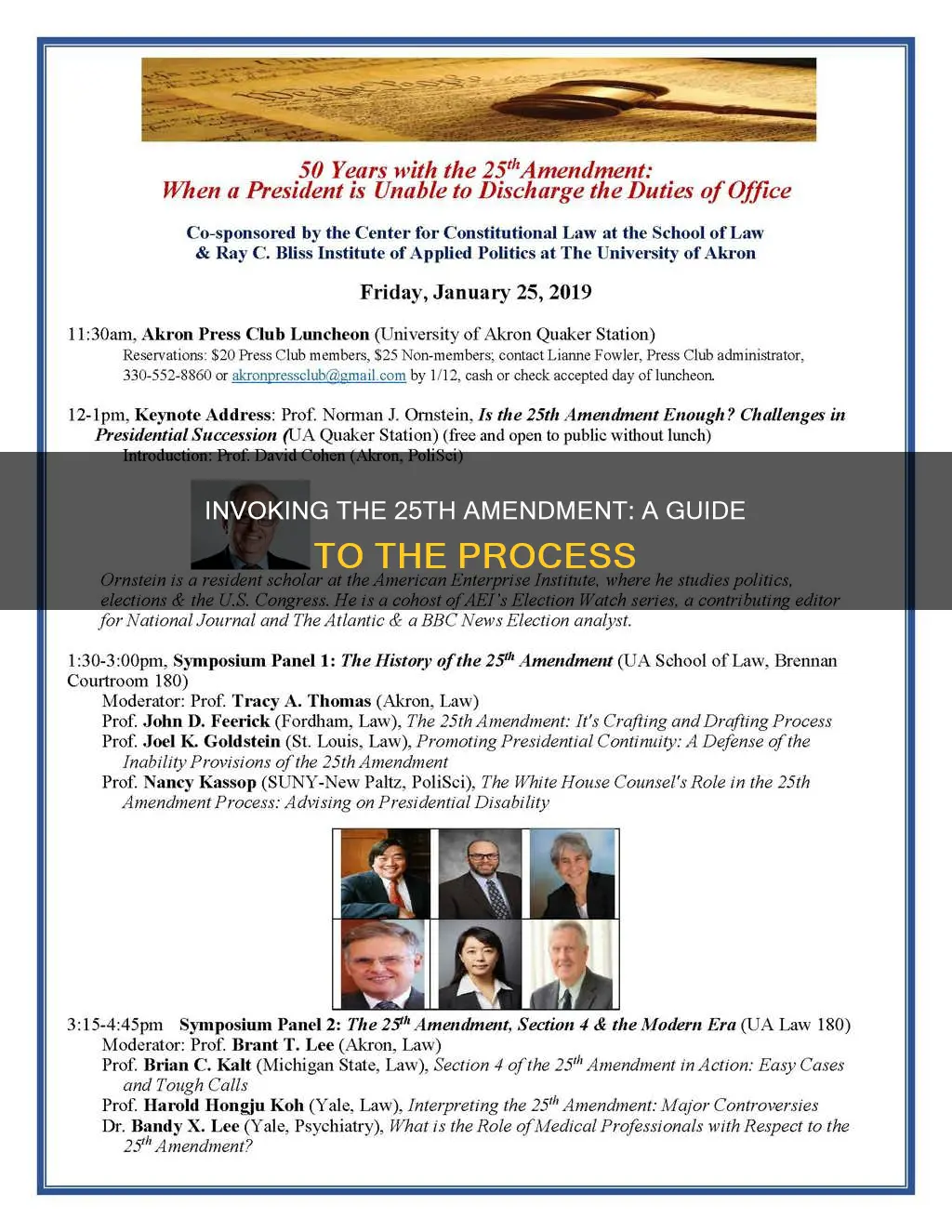 how to invoke the 25th amendment to the constitution