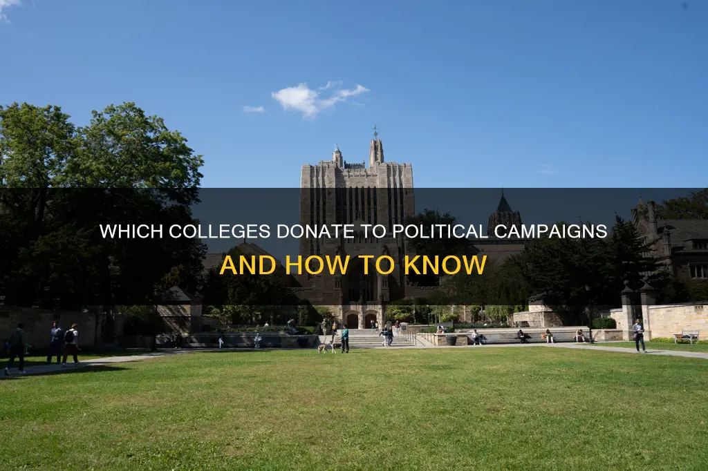 how to know what colleges donate to political campaigns