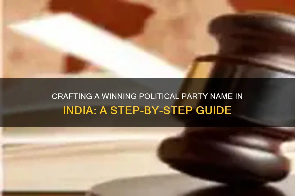 how to make a political party name in india